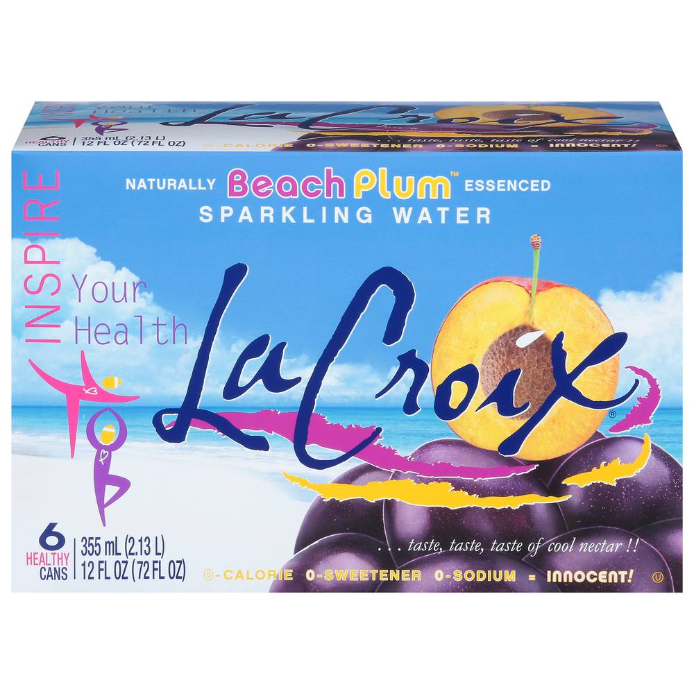 LaCroix Beach Plum Sparkling Water (6 x 12 fl oz)