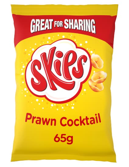 Skips Prawn Cocktail, Light & Melty Sharing Crisps (65g)