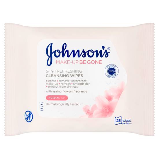 Johnson's Make-Up Be Gone 5-in-1 Refreshing Cleansing Wipes (25 pack)