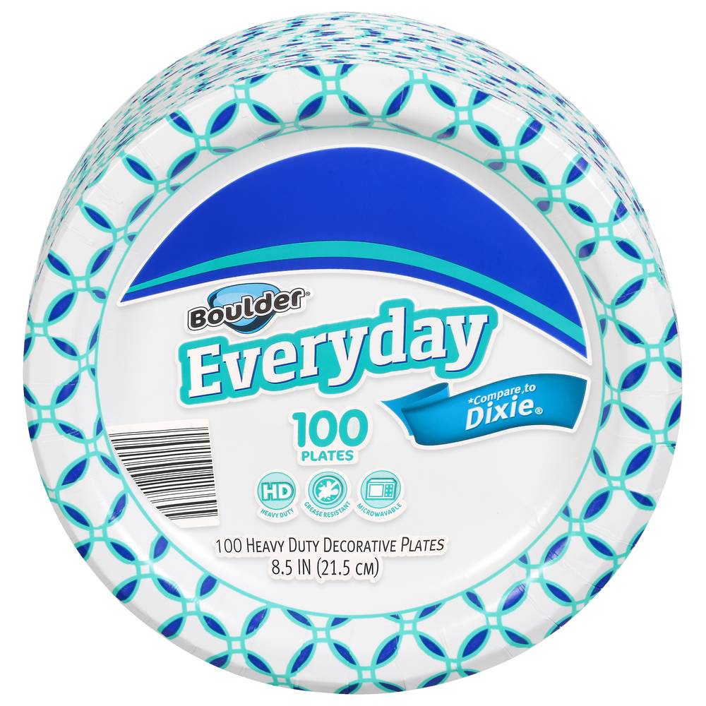 Boulder Canyon Everyday Heavy Duty Decorative Plates, 8.5 in (100 ct)