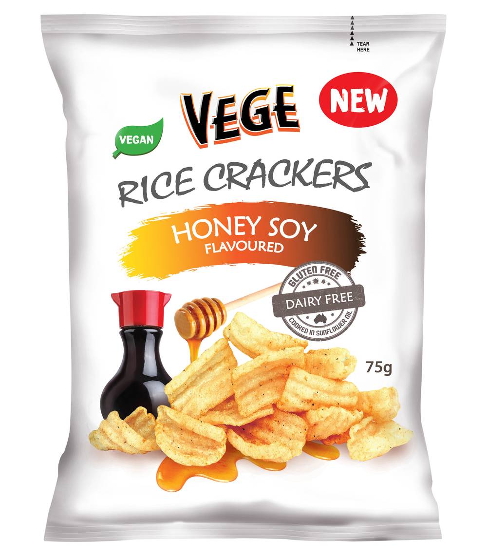 Vege Chip Rice Crackers, Honey Soy (75g)