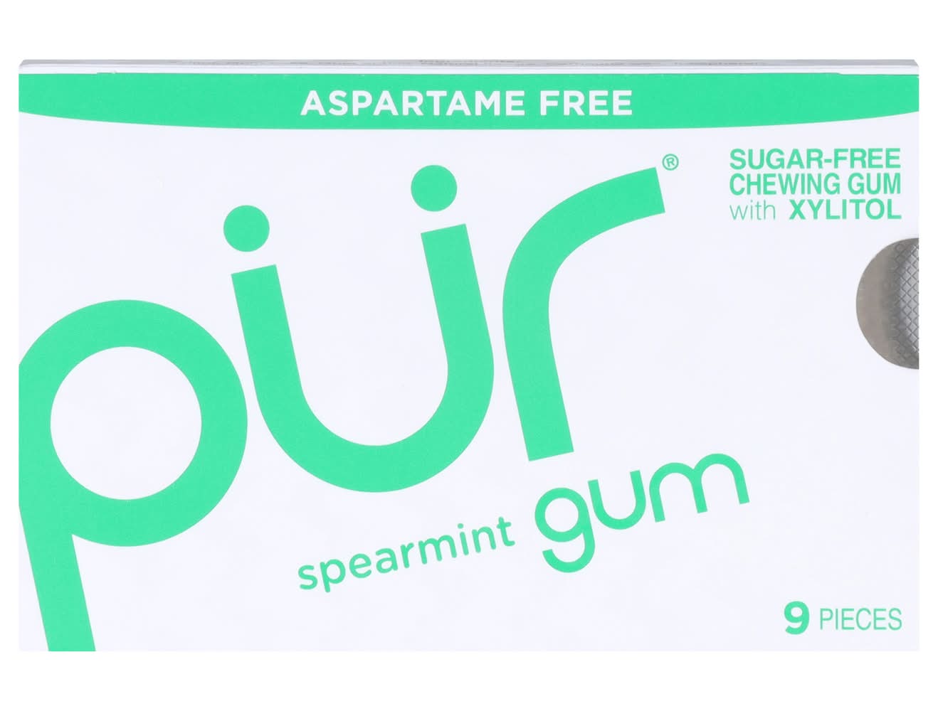 PÜR Aspartame Free Chewing Gum, Spearmint (4 oz, 9 ct)