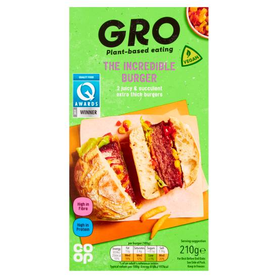 Co-op Gro the Incredible Burger (210g)