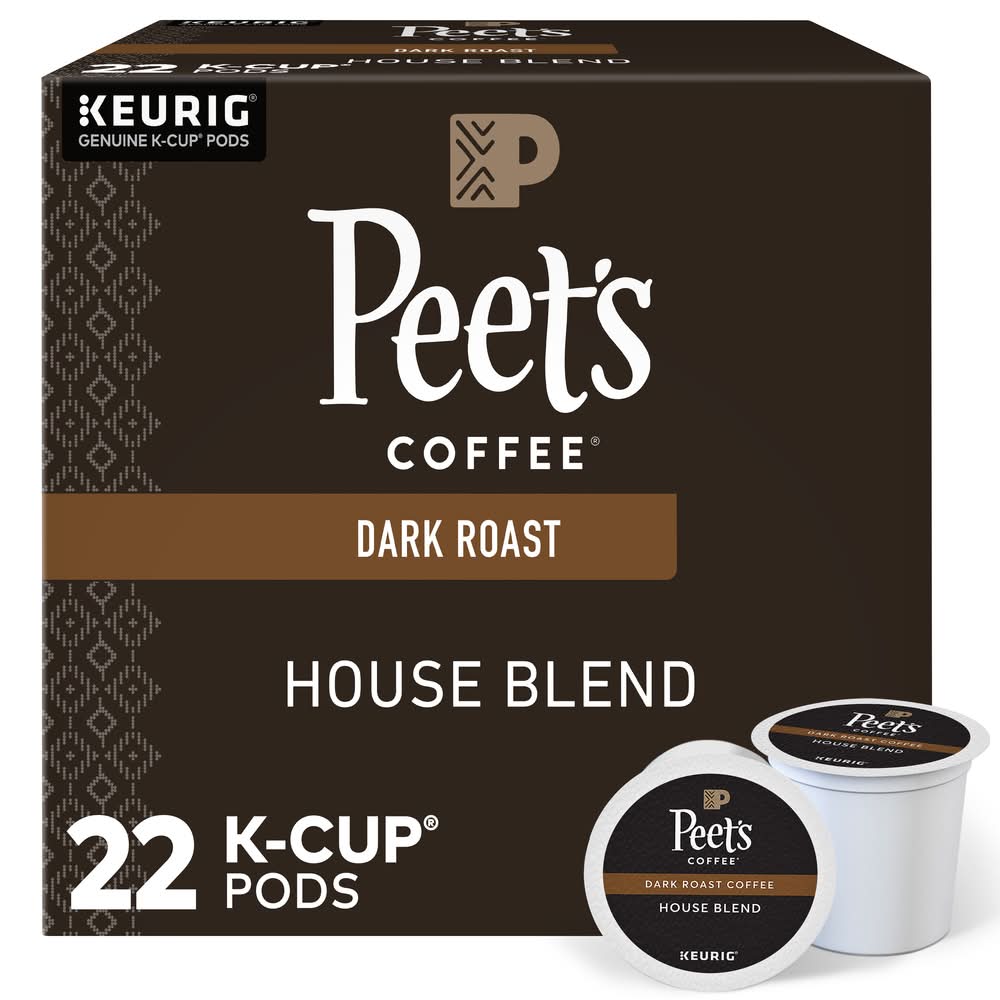 Peet's Coffee House Blend Dark Roast Coffee Pods (8.8 oz)