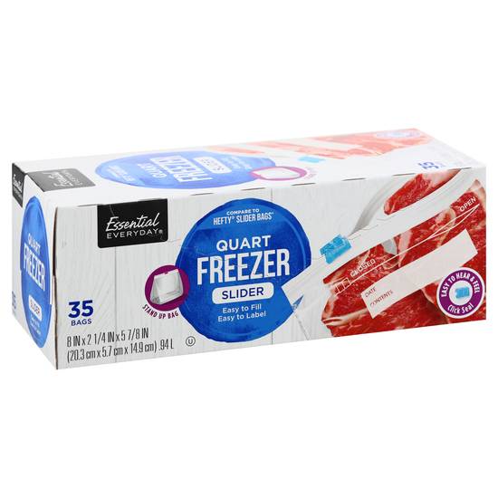 Essential Everyday Quart Slider Freezer Bags (35 ct)
