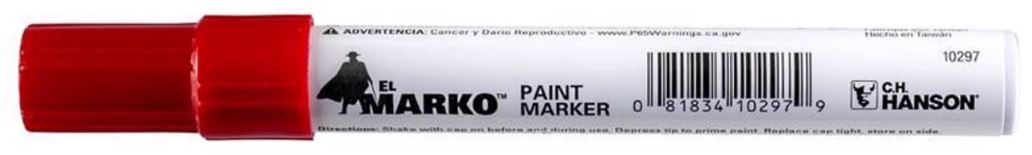 C.H. Hanson El Marko Red Valve Tip Paint Marker 1 Pc