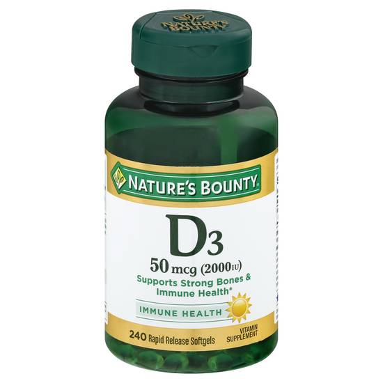 Nature's Bounty 50 Mcg Rapid Release Vitamin D3