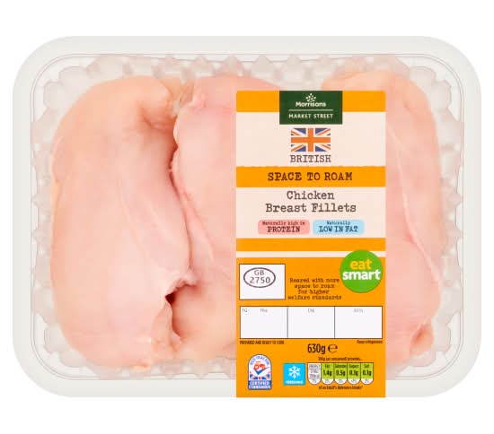 Morrisons Market Street Space To Roam British Chicken Breast Fillets (630g)