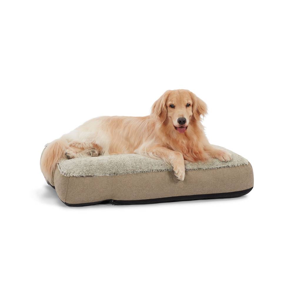 Top Paw® Orthopedic Memory Foam Quilt Mattress Dog Bed (Color: Brown, Size: 30\"L X 38\"W X 5\"H)