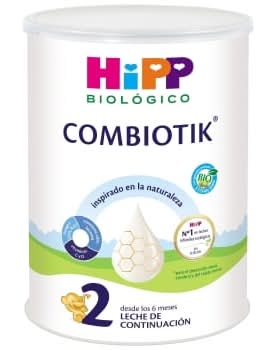Leche infantil de continuación desde 6 meses en polvo ecológico Hipp sin gluten lata de 800 g.