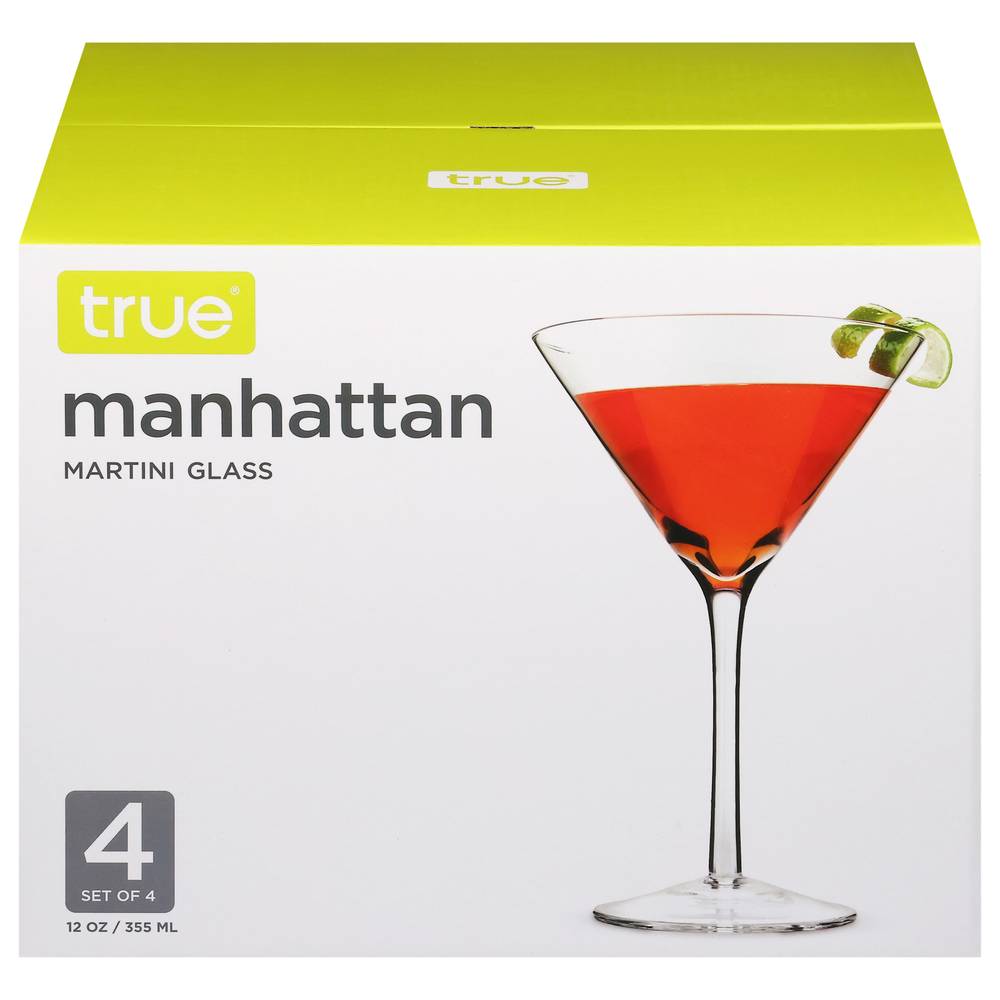 True Brands Manhattan Martini Glasses (4 pack)