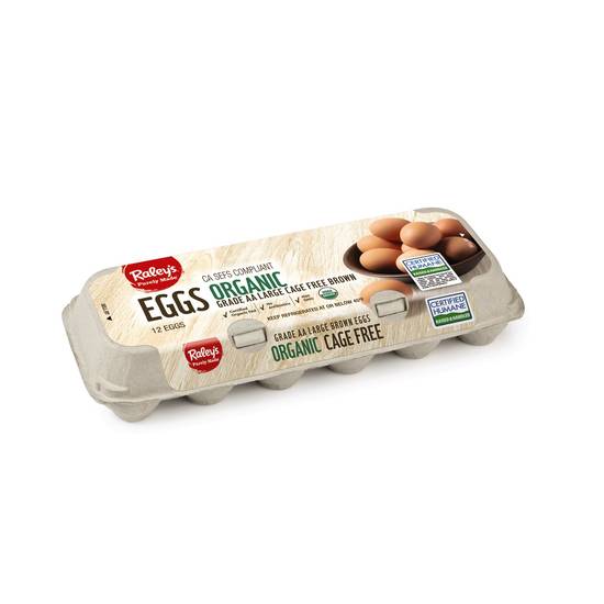 Raley's Organic Cage Free Grade Aa Brown Eggs (large)