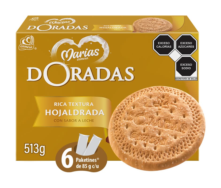 Gamesa · Galletas doradas hojaldrada, leche (6 un)