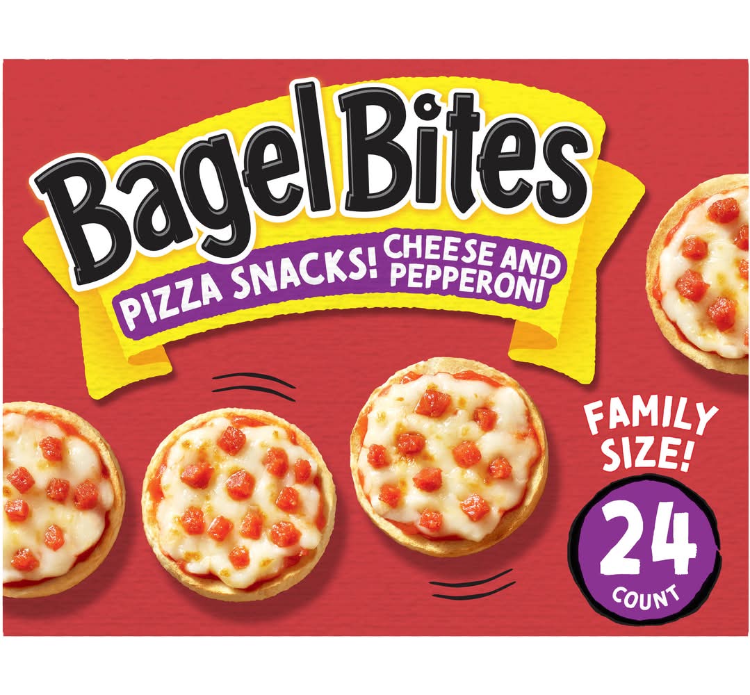 Bagel Bites Pizza Snacks, Cheese & Pepperoni (18.6 oz, 24 ct)