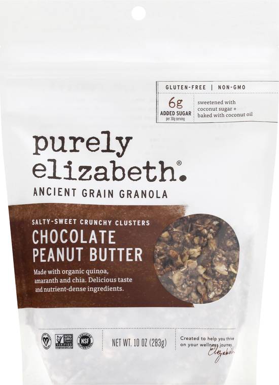 Purely Elizabeth Ancient Grain Granola, Grain Free, Chocolate Peanut Butter - 10 oz