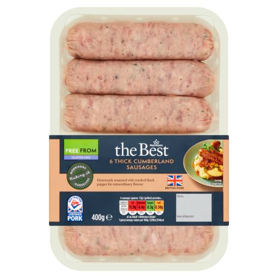 Morrisons the Best Thick Cumberland Sausages (6 ct)