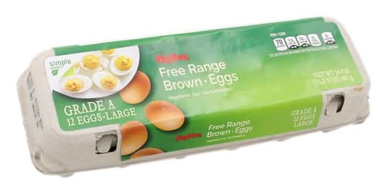 Hy-Vee Free Range Egg Grade a, Large, Brown (24 oz, 12 ct)