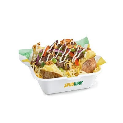 Garlic Cheese Steak Jacket Potato