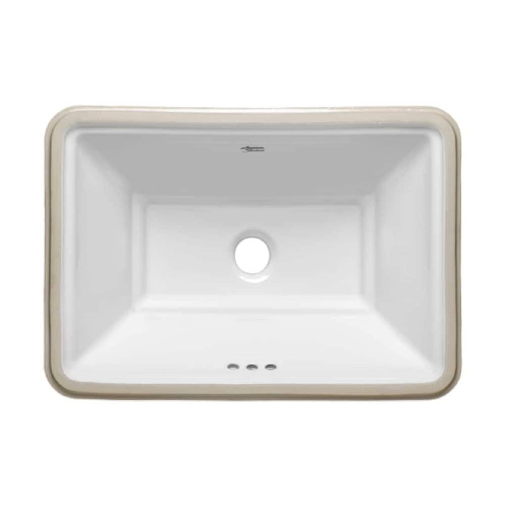 American Standard Esteem Vitreous China Undermount Rectangular White Bathroom Sink (19.75-in x 13.75-in) | 0483600.020