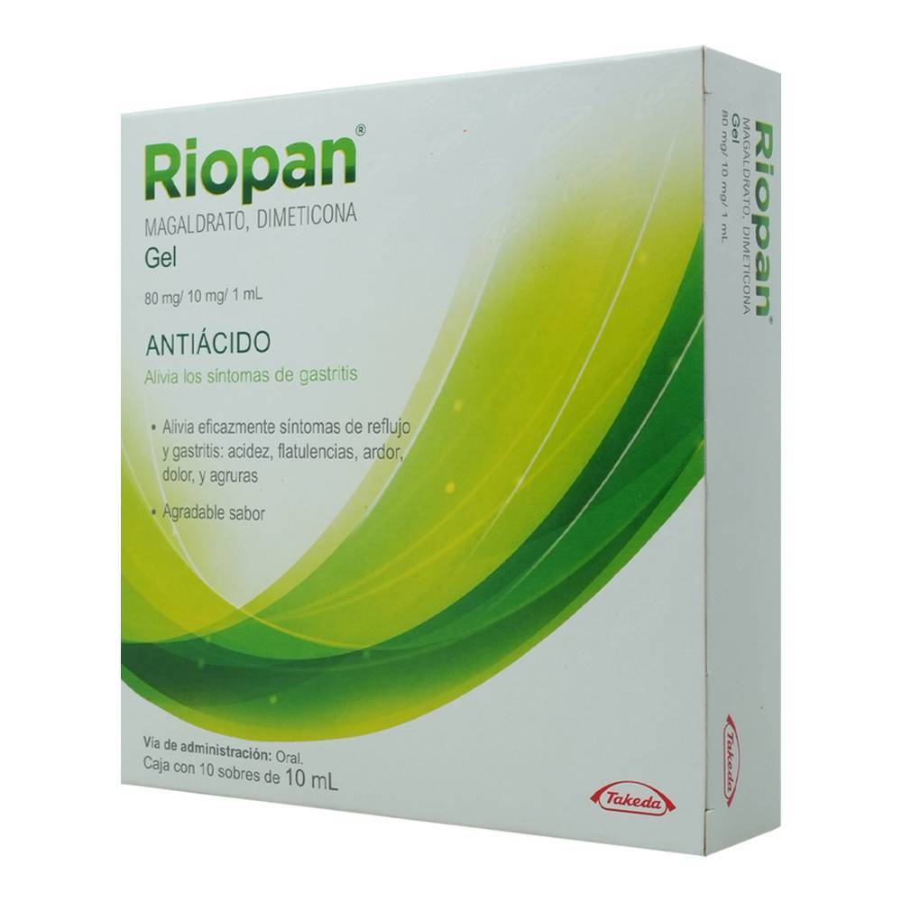 Takeda · Riopan gel antiácido 80 mg / 10 mg / 1ml (10 un)