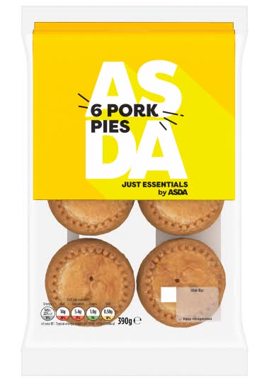 ASDA Just Essentials Pork Pies (6 pack)
