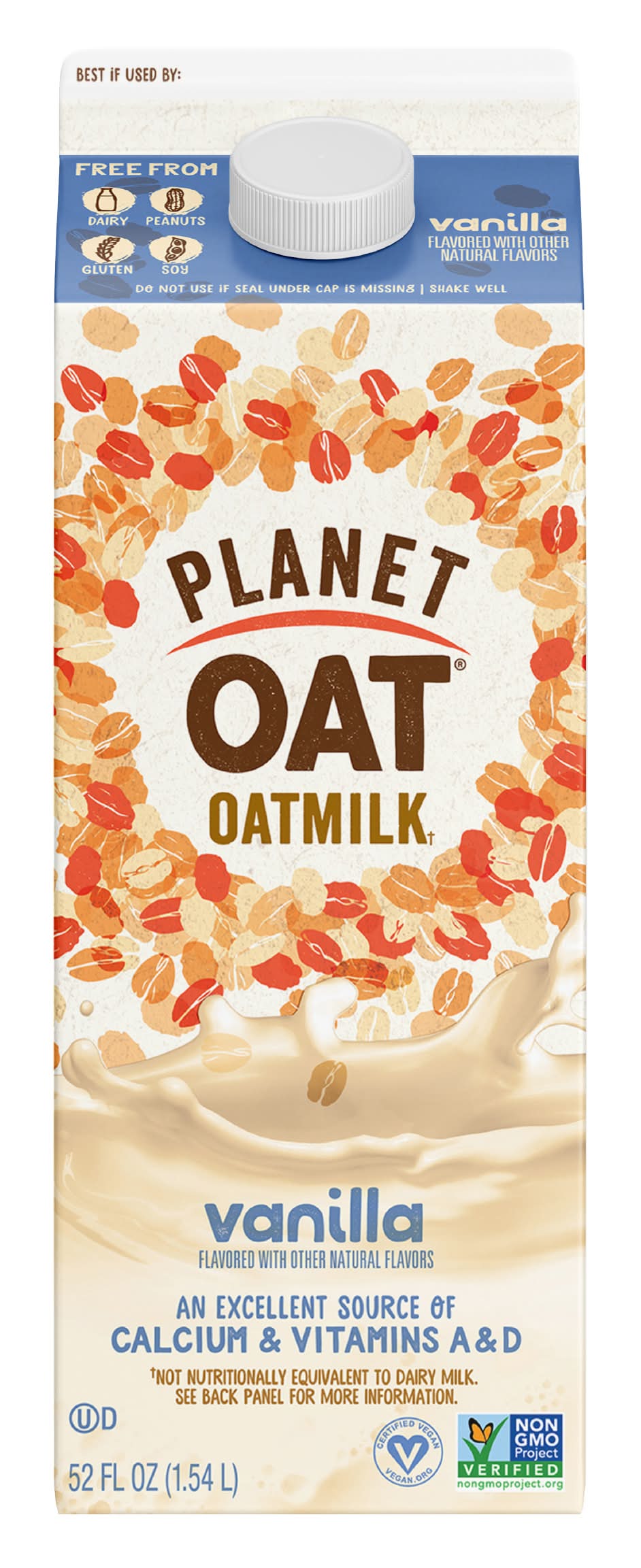 Planet Oat Flavored Oatmilk, Vanilla (52 fl oz)