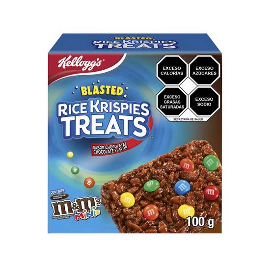 Kellogg's barras rice krispies treats chocolate con m&m's minis (caja 100 g)