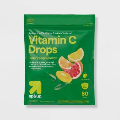 up&up Vitamin C Supplement Drops, Citrus (80 ct)
