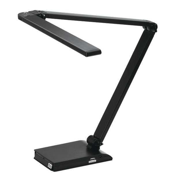Realspace Extendable Led Task Lamp, Adjustable, 25"h, Black