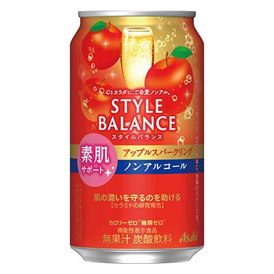 アサヒビール　スタイルバランス　素肌サポート　アップルスパークリング　ノンアルコール　３５０ｍｌ（機能性表示食品）