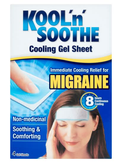 Kool'n'Soothe Migraine Cooling Gel Sheets (4 pack)