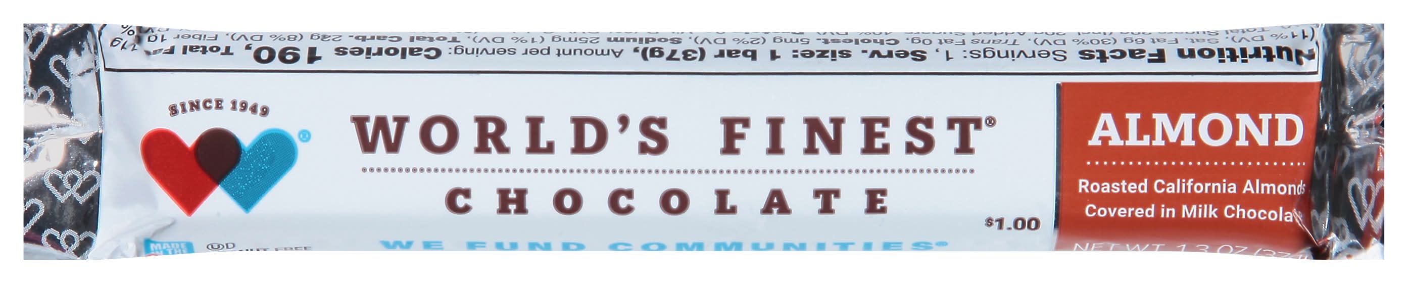 World's Finest Milk Chocolate, Almond (1.3 oz)