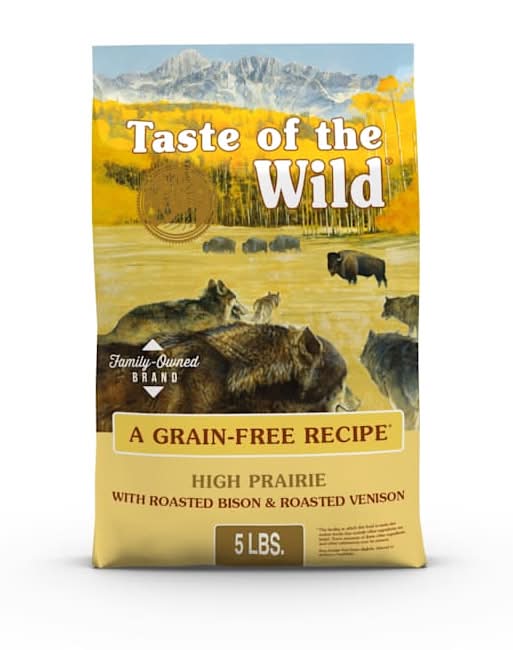 Taste of the Wild High Prairie Grain-Free Dry Dog Food with Roasted Bison & Roasted Venison, 5lb