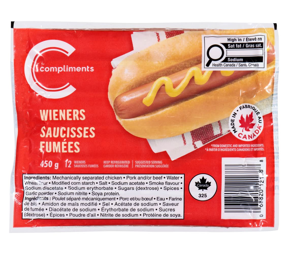 Compliments saucisses fumées - smoked wieners (12 unités)