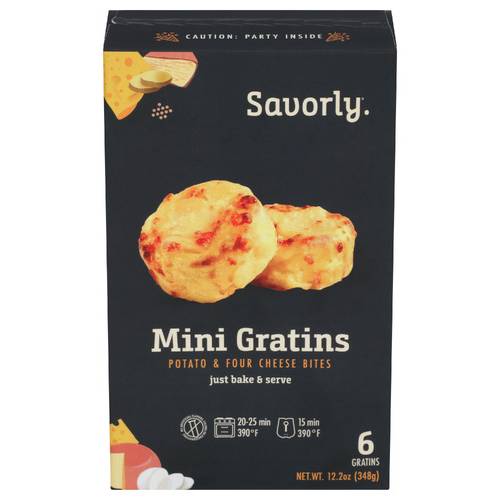 Savorly Potato & Four Cheese Bites Mini Gratins 6 Pack