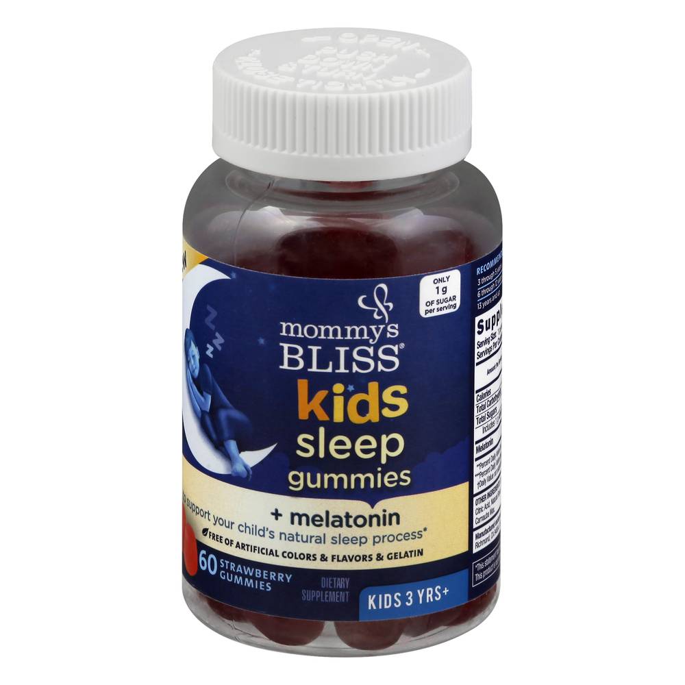 Mommy's Bliss Kids Gummies Kids 3 Yrs+ Strawberry Sleep + Melatonin