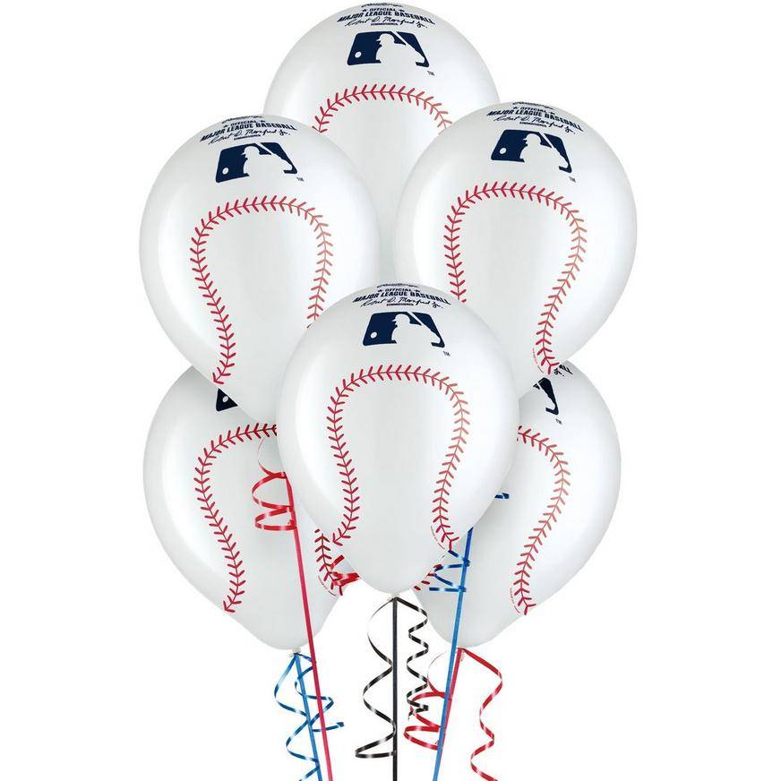 Uninflated 6ct, MLB Baseball Balloons