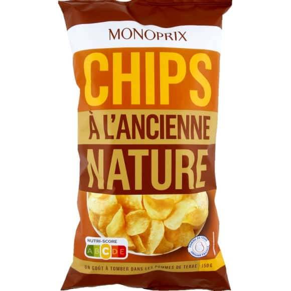 Monoprix Chips À L'Ancienne Nature Le Sachet De 150 G