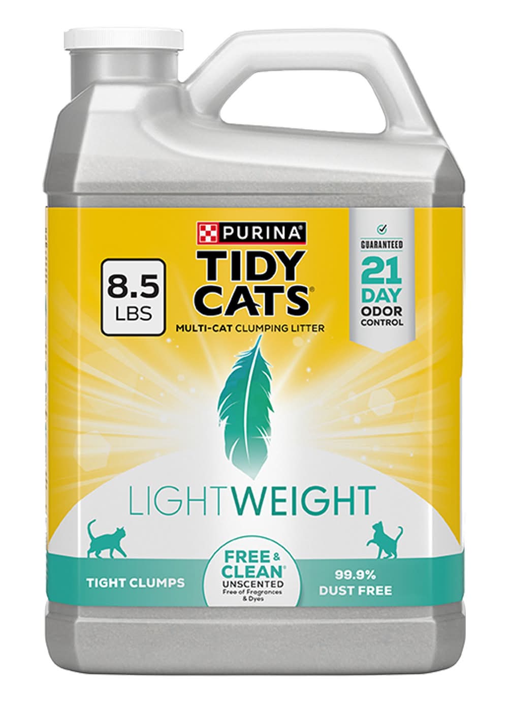 Purina® Tidy Cats® Lightweight Free & Clean Natural Multi Cat Clumping Clay Cat Litter - Unscented (Size: 8.5 Lb)