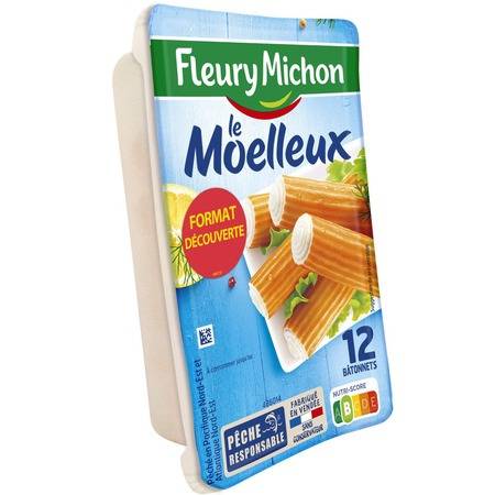 Bâtonnets de surimi MSC Le moelleux FLEURY MICHON - la barquette de 12 - 200 g