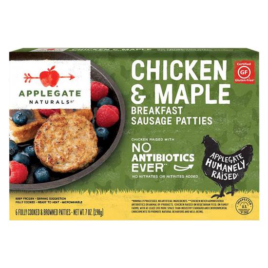Order Applegate Farms Chicken and Maple Breakfast Sausage Patties food online from Everyday Needs by Gopuff store, New Haven on bringmethat.com