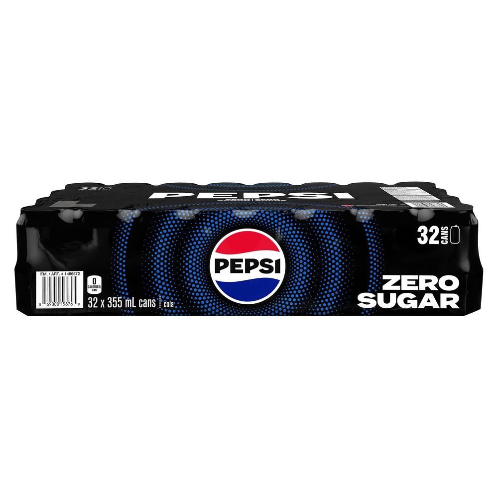 Pepsi - Zéro Sucre 355 Ml Paquet De 32