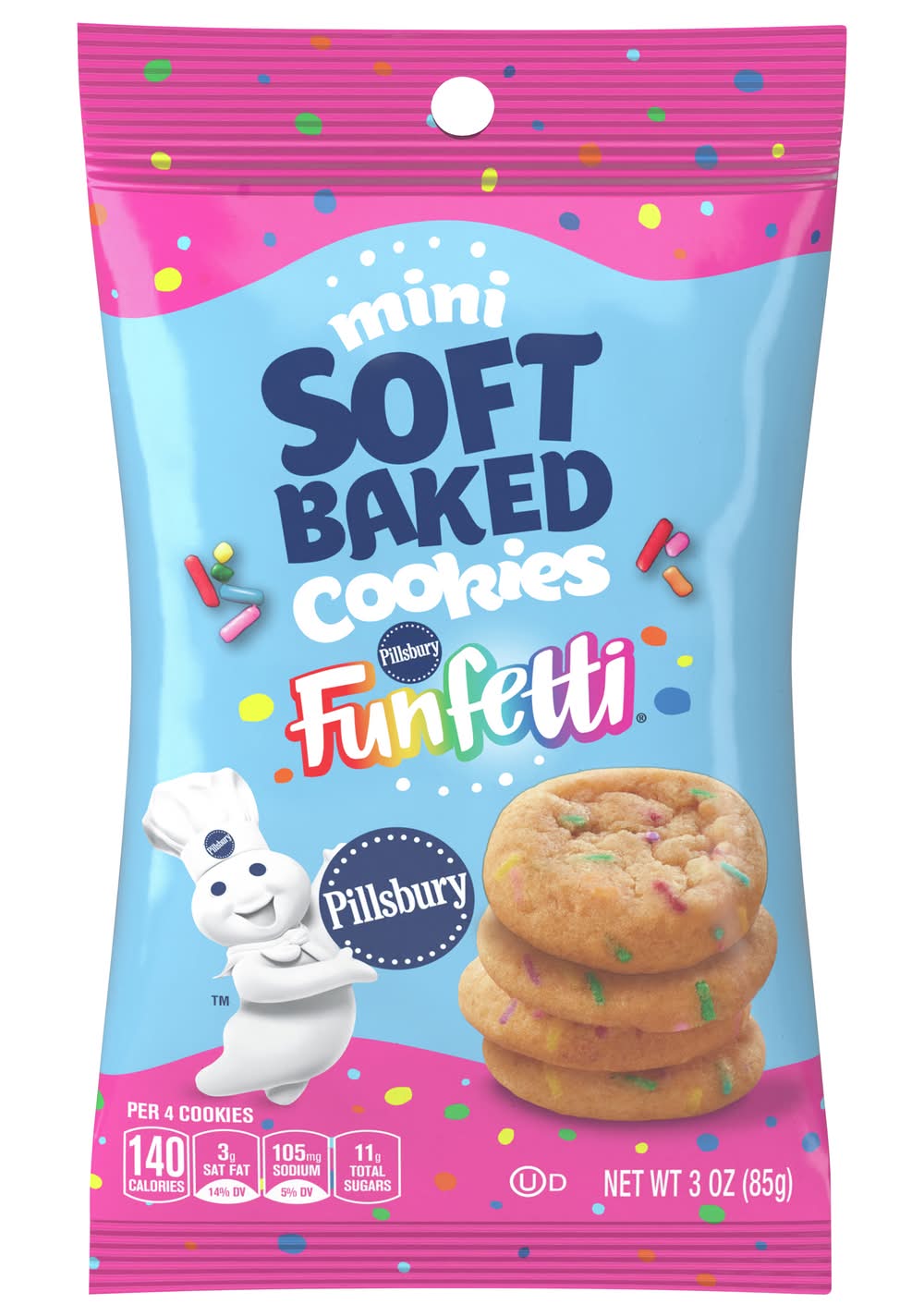 Pillsbury Mini Soft Baked Cookies, Funfetti (3 oz)