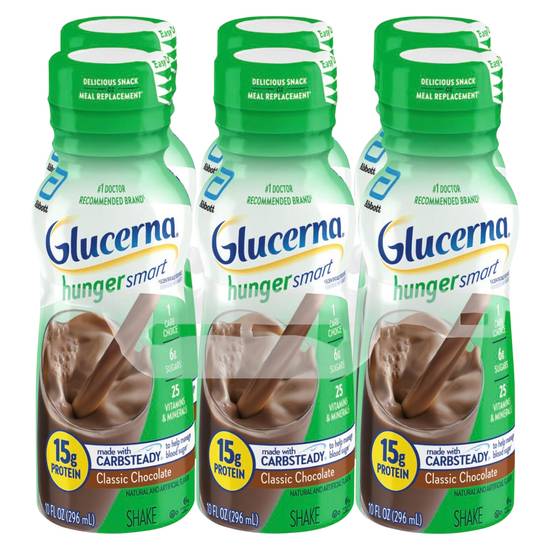 Glucerna Hunger Smart Classic Chocolate Shake (6 ct, 10 fl oz)