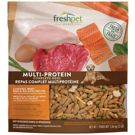Freshpet Multi-Protein Complete Dog Meal, Chicken, Beef, Egg, Salmon (1.36 kg)
