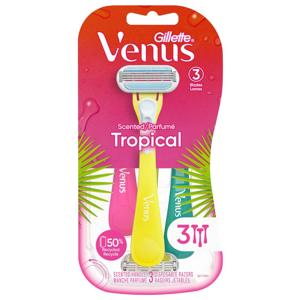 Gillette Venus Tropical Women's Disposable Razor (3 ct)