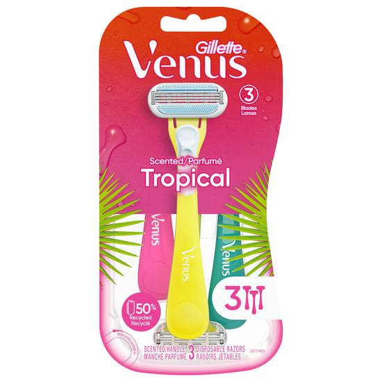 Gillette Venus Tropical Women's Disposable Razor (3 ct)