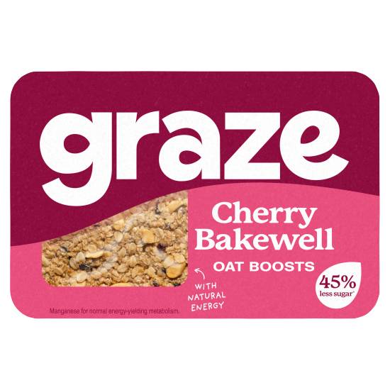 Graze Cherry Bakewell Oat Boosts 50g