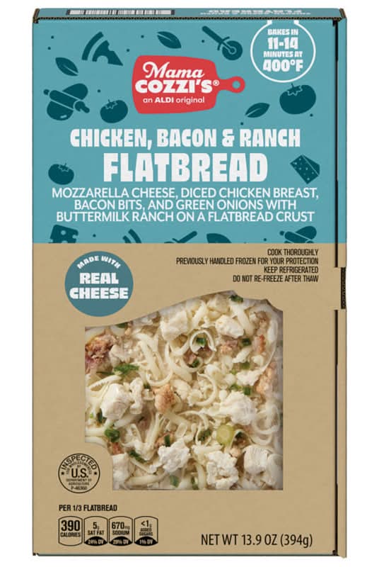Mama Cozzi's Pizza Kitchen Real Cheese Flatbread, Chicken-Bacon-Ranch (13.9 oz)