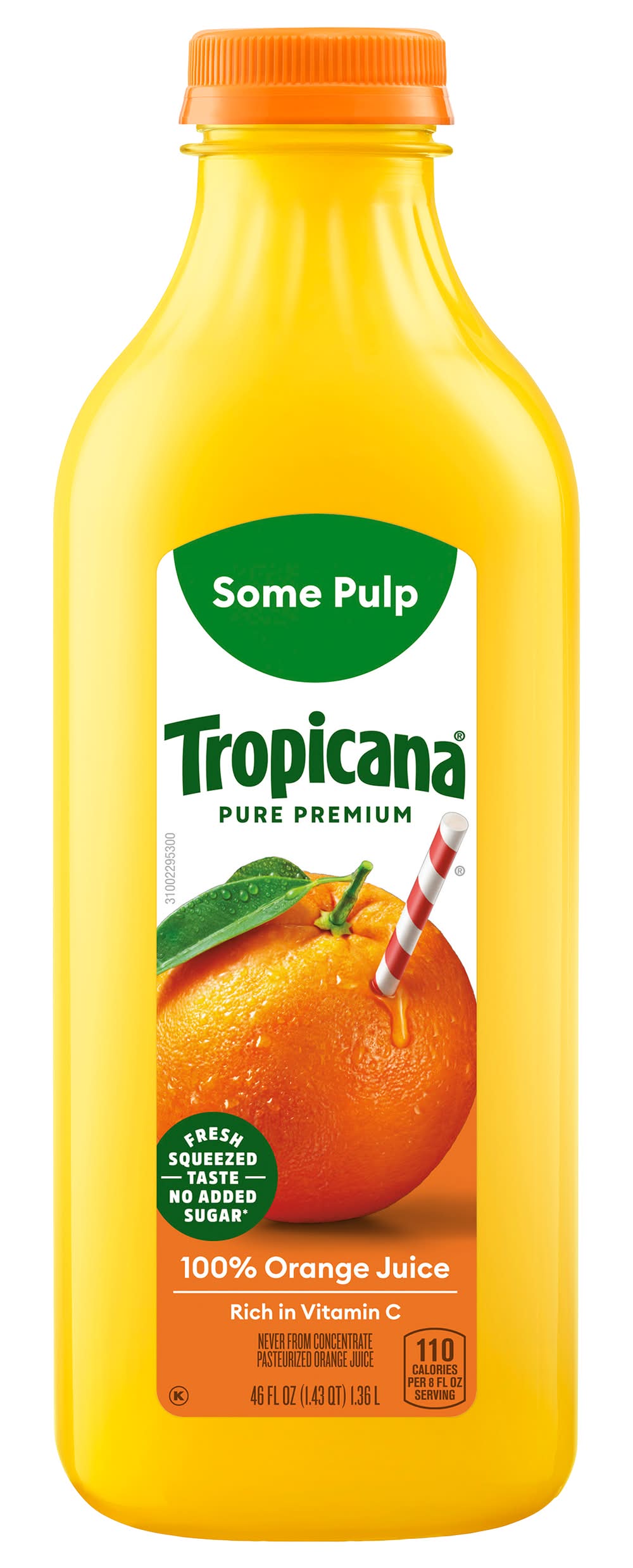 Tropicana Pure Premium Some Pulp Juice, Orange (46 fl oz)